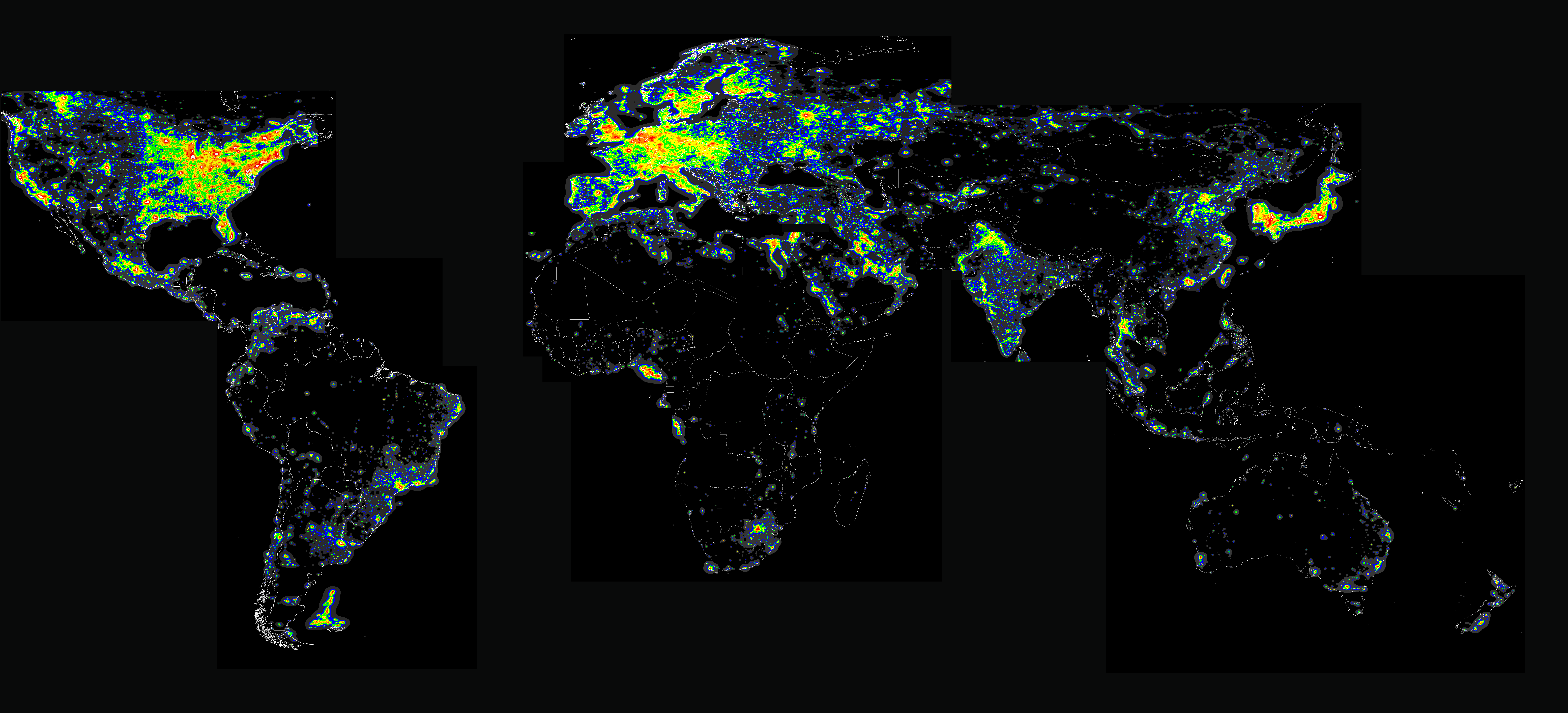 world light pollution