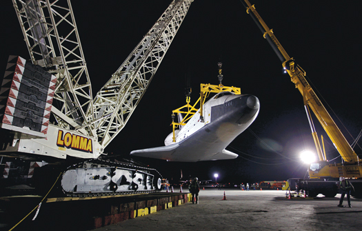 Megapixels: Space Shuttle Enterprise Gets Grabbed By a Crane