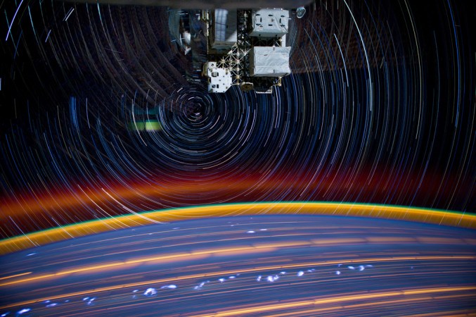 A Series of Long Exposures Aboard the ISS Produces a Psychedelic Swirl of Stars