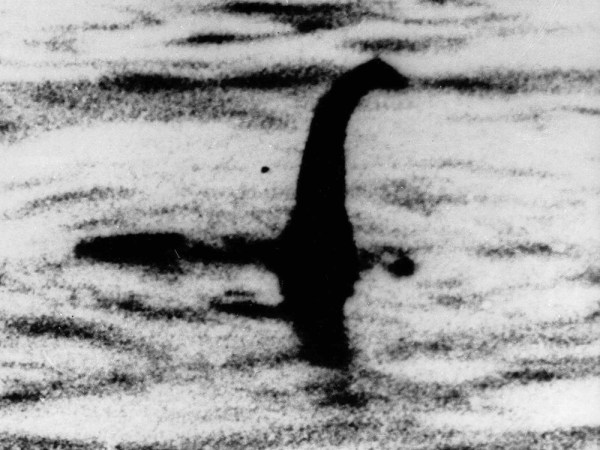 dark figure of loch ness monster