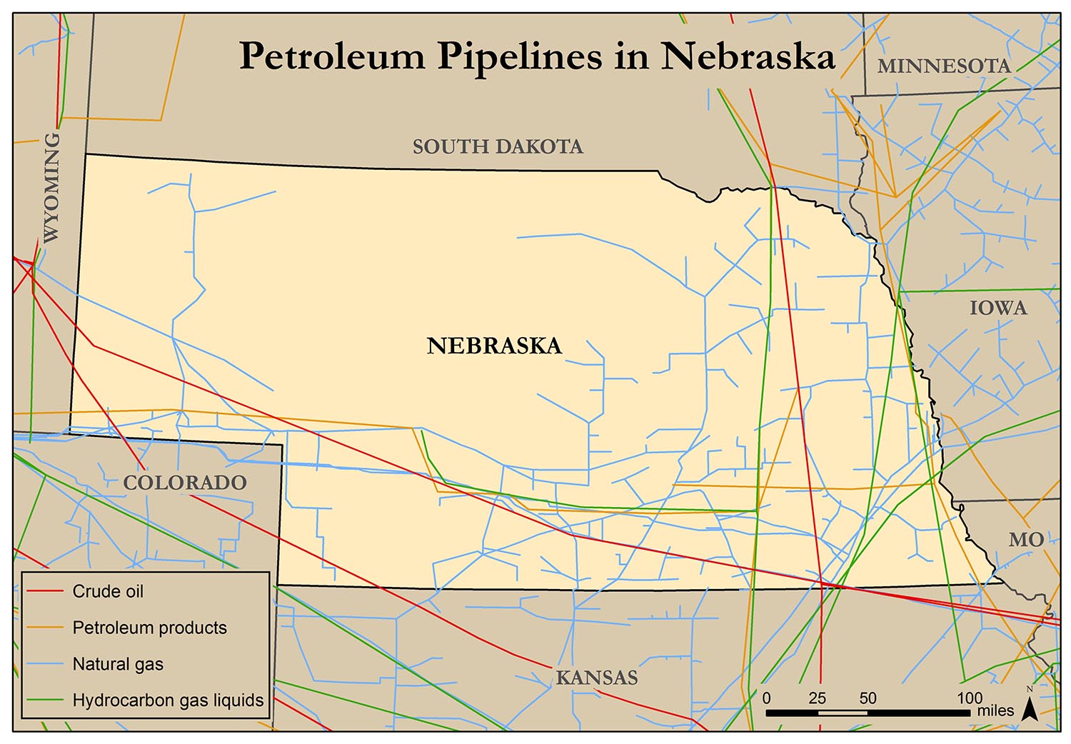 Nebraska pipeline map