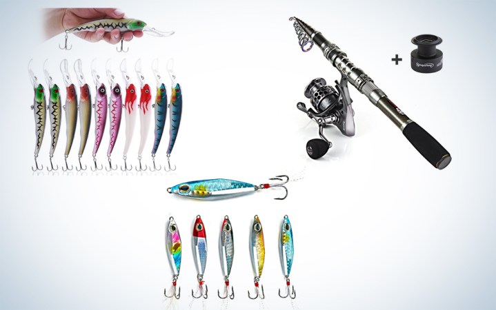  Sougayilang fishing rod and lures