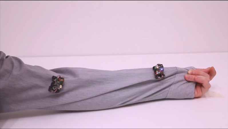 Tiny Fabric-Clinging Robots Are A Fashion Statement