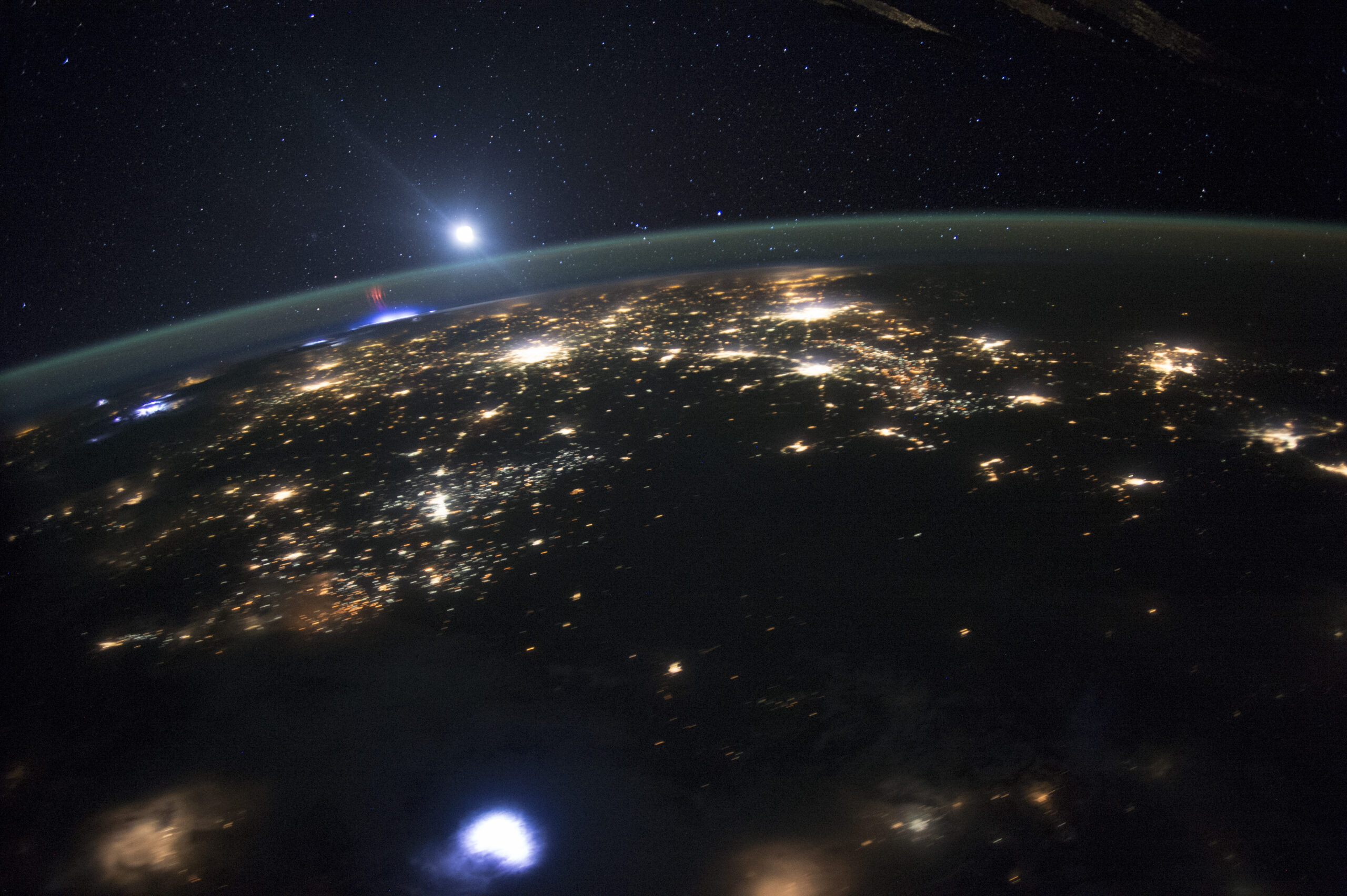 earth from space at night
