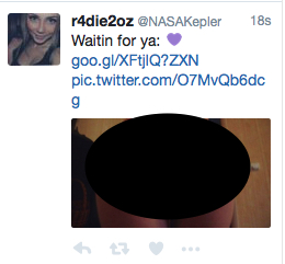 NASA Kepler Twitter account after apparent hacking