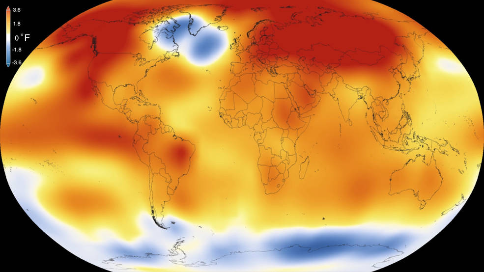 Earth’s temperatures rose in 2015.