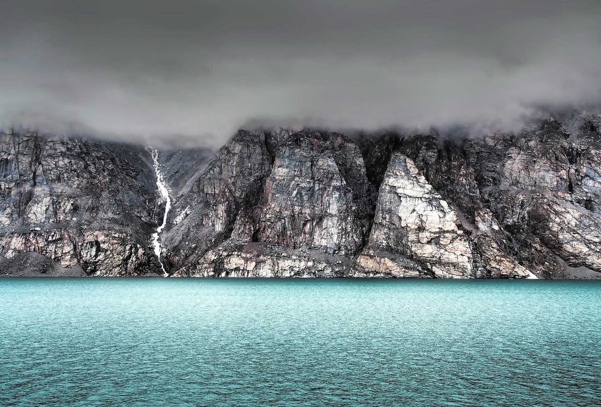 Waters off the coast of Baffin Island, Canada, near Greenland.