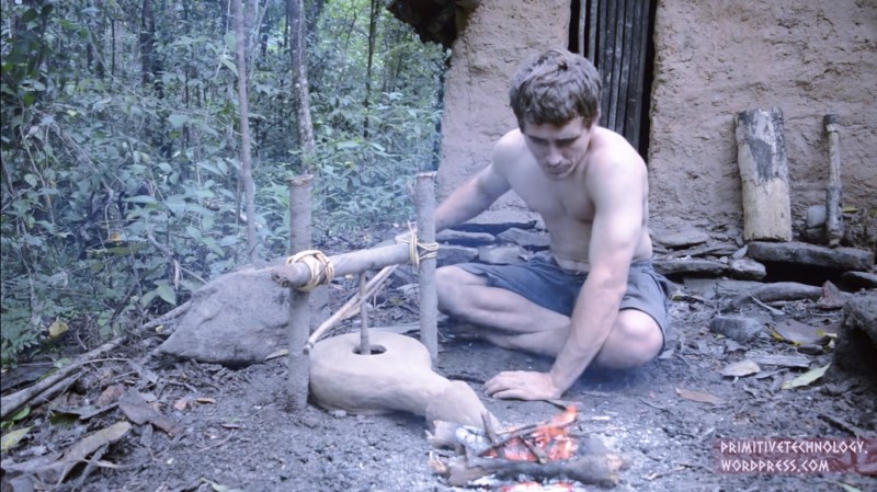 Watch A Guy Build A Forge With His Bare Hands