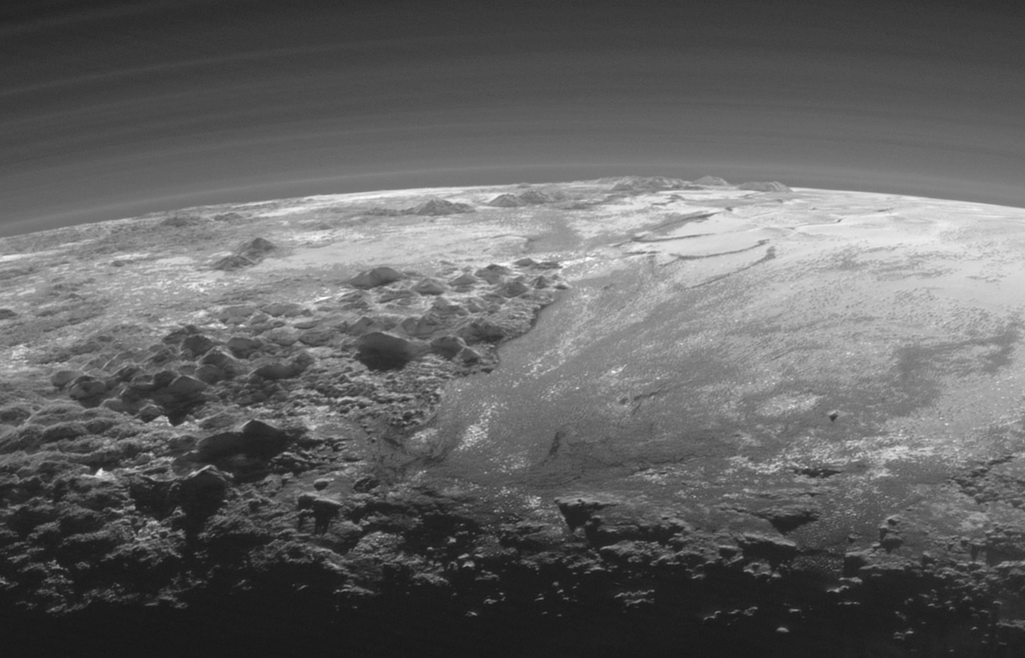 Pluto's mountains