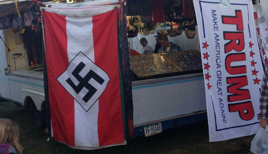 trump and nazi flags