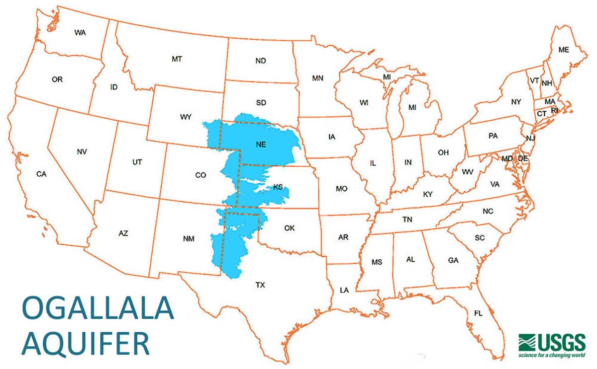 Ogallala aquifer map