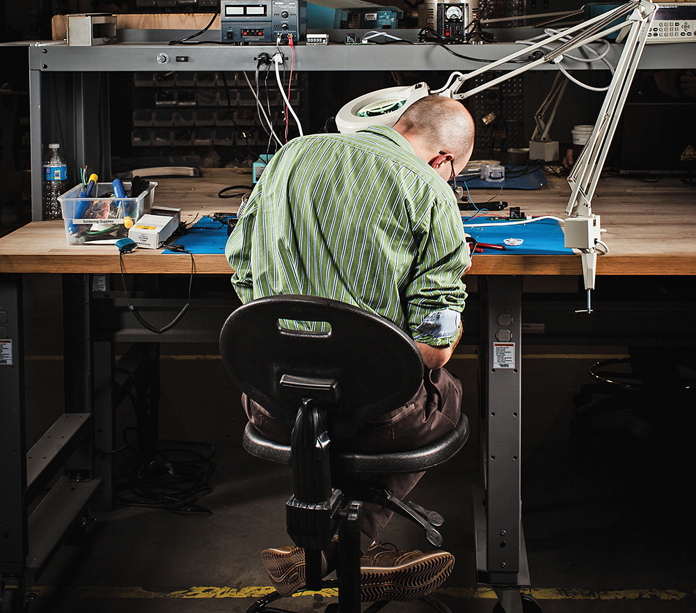 Maker Keith Wait at work