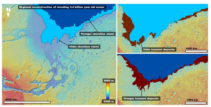 400-Foot-High Tsunami Waves Ravaged Ancient Mars