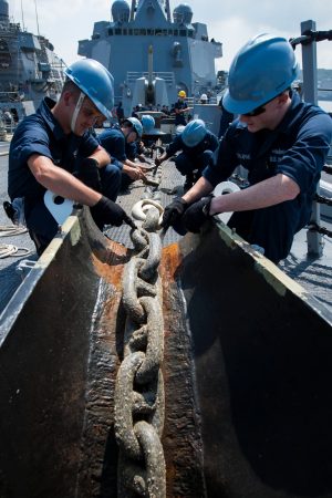 Cleaning off barnacles