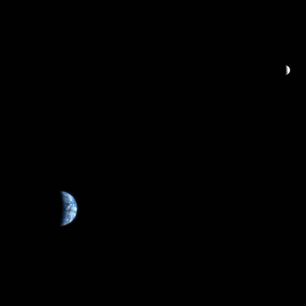 Earth and the moon