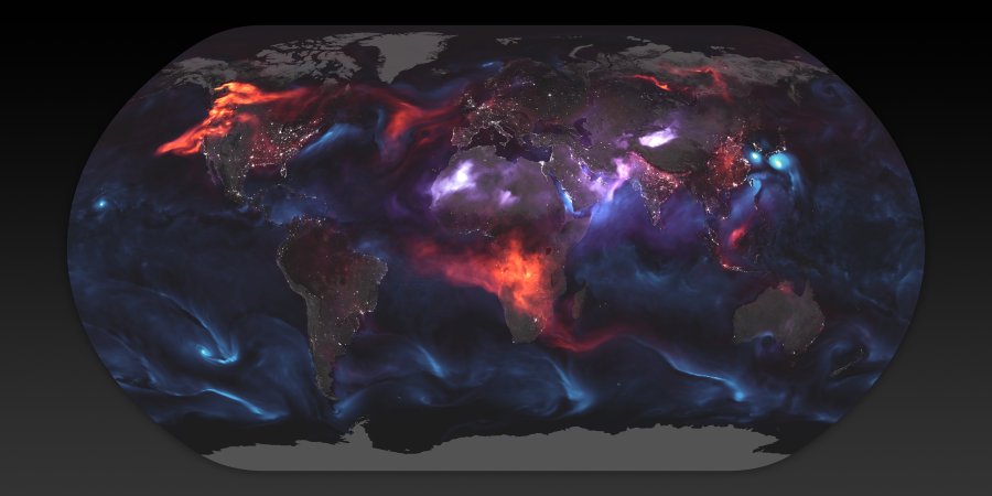 This beautiful map of Earth’s atmosphere shows a world on fire