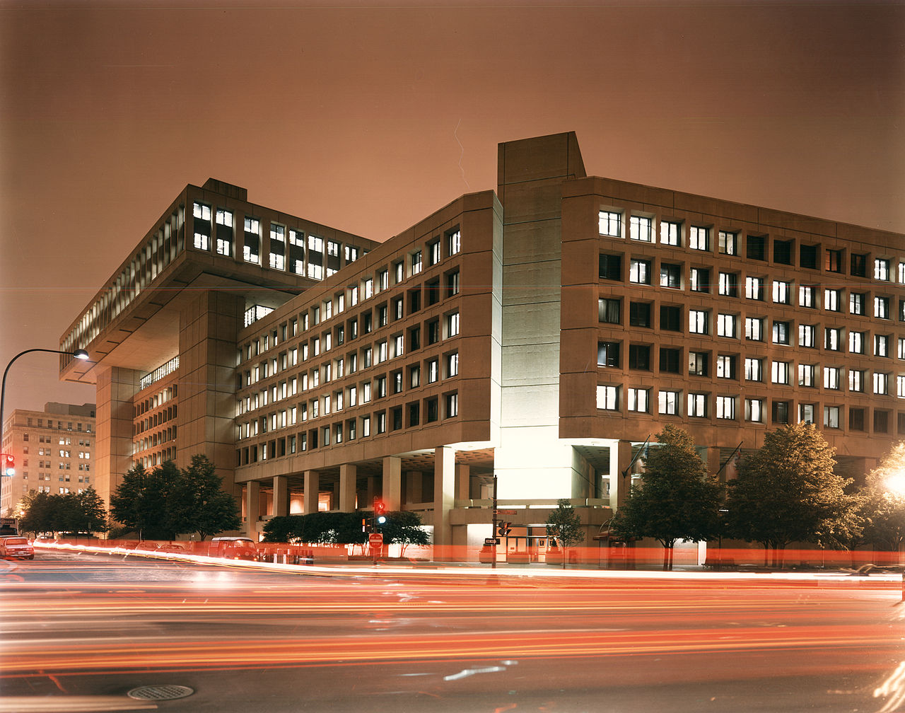 FBI Headquarters At Night.