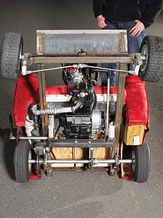 closeup of the motorized recliner engine