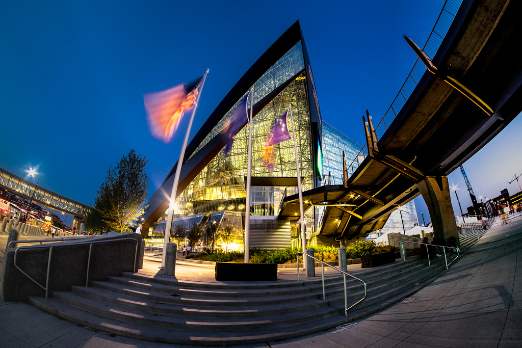 U.S. Bank Stadium, home of this year's Super Bowl game, meets LEED Gold environmental standards.