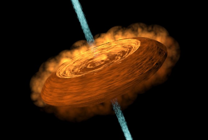 illustration of the protostellar disk of HH212