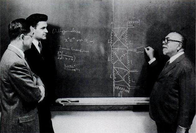 Y.W. Lee and Amar Bose with famed MIT mathematician Norbert Wiener