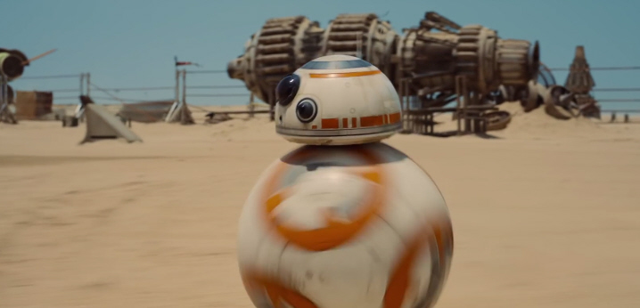 Still Of BB-8 From The Force Awakens Trailer