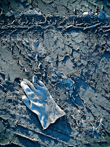 Shoeprints and Tire tracks