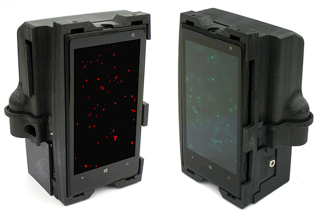 Two smartphone microscopes