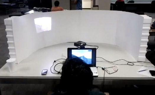 Video: A Built-In Eye Tracker Makes A Projection Screen You Can’t Look Away From