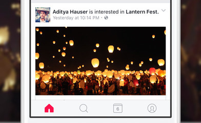 Facebook Events app on iOS