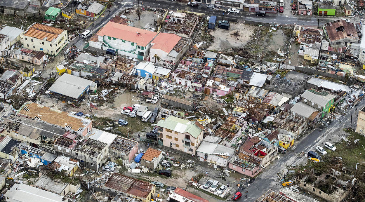 wreckage of a hurricane