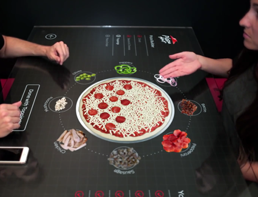 Order Pizza With Hand Motions Using Pizza Hut’s New Interactive Tabletop