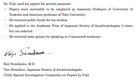 Japanese Anesthesiologist Completely Faked 172 Papers