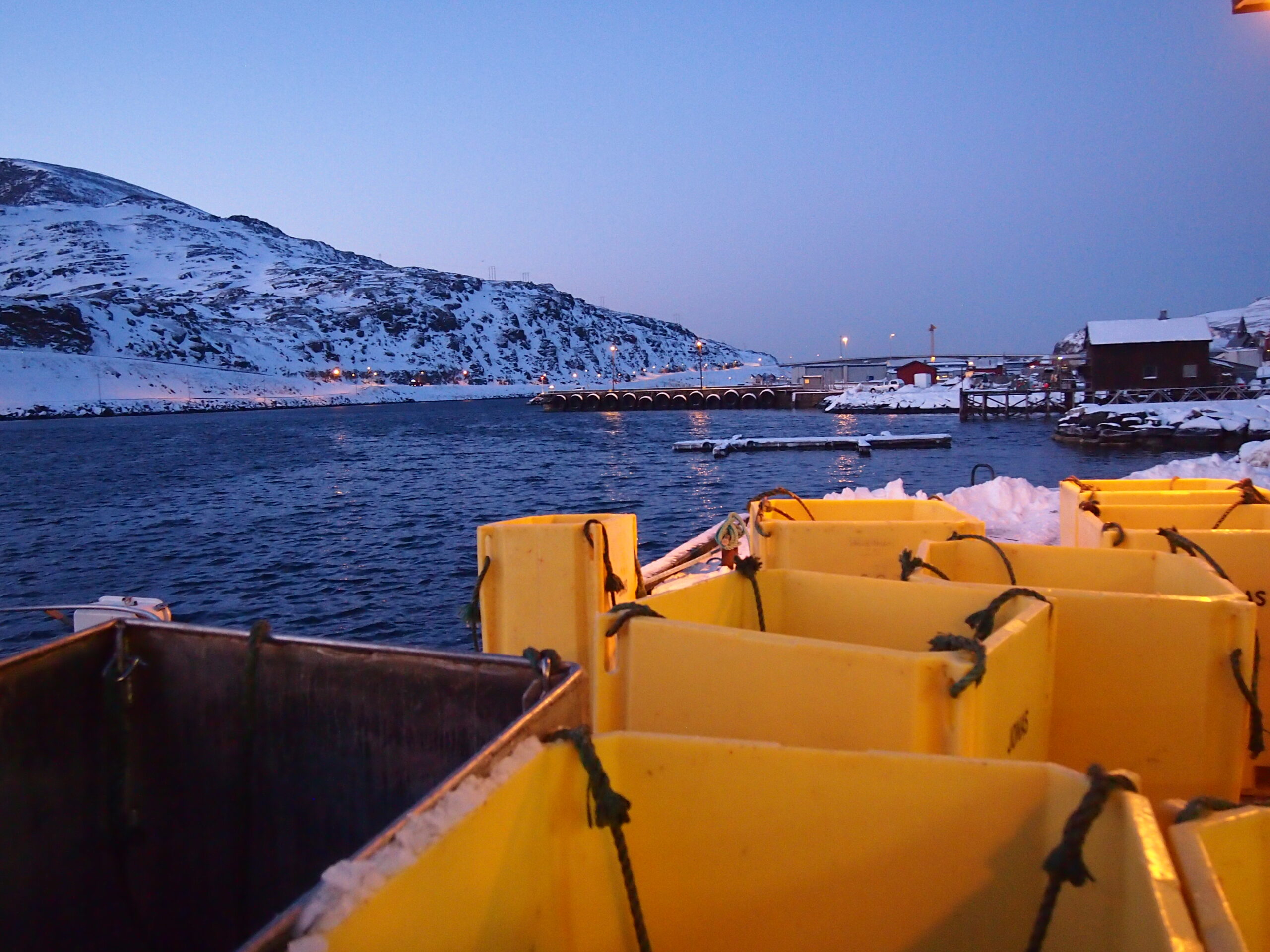 dock at norwegian fish factory