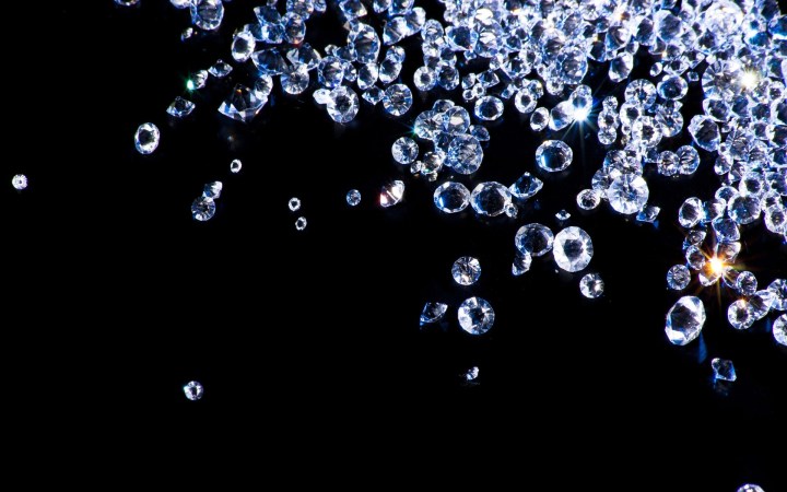 diamonds on black background