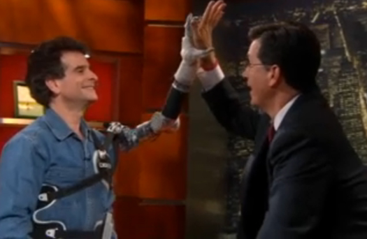 Video: Dean Kamen High-Fives Colbert With Latest Revision of  Prosthetic Luke Arm