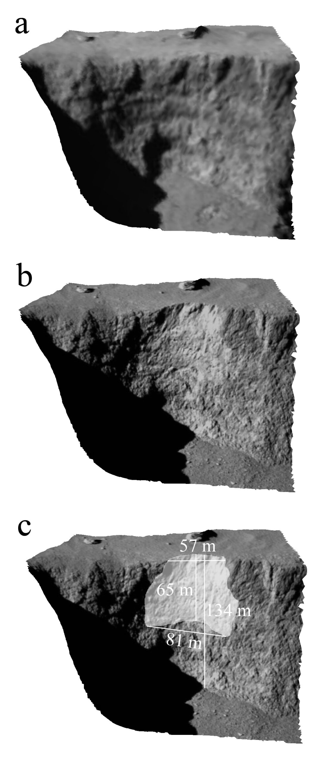 Aswan cliff before and after the collapse