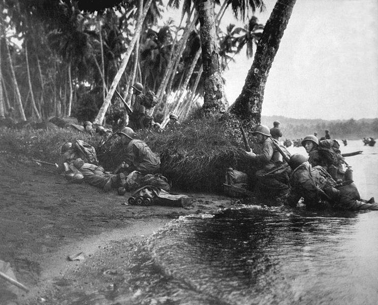 American forces landing at Rendova Island in the South Pacific.