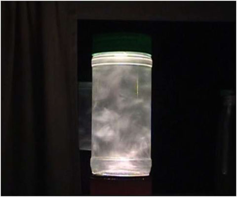 A homemade storm-cloud lamp.