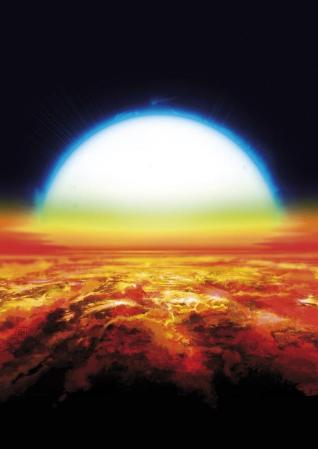 This giant exoplanet’s atmosphere teems with glowing hot atoms of titanium and iron