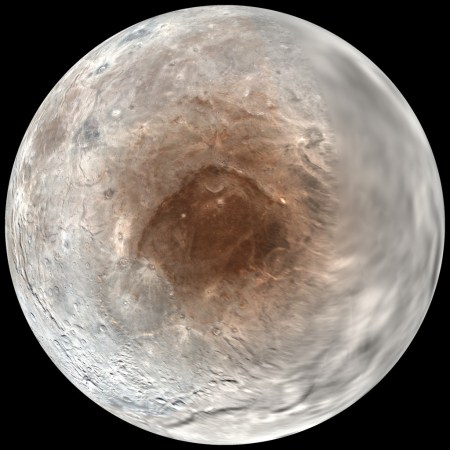 Frozen Gases Give Pluto’s Moon Its Red Cap