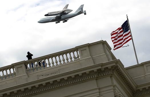 Space Shuttle Discovery Takes a Tour of Washington, D.C.