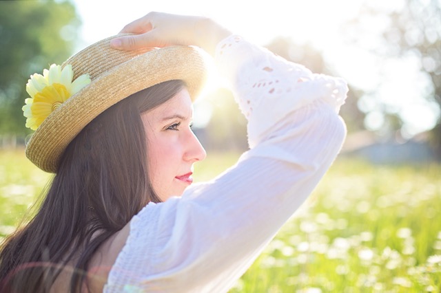 woman in the sun