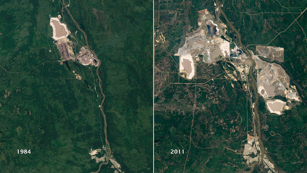 Athabasca oil sands satellite images