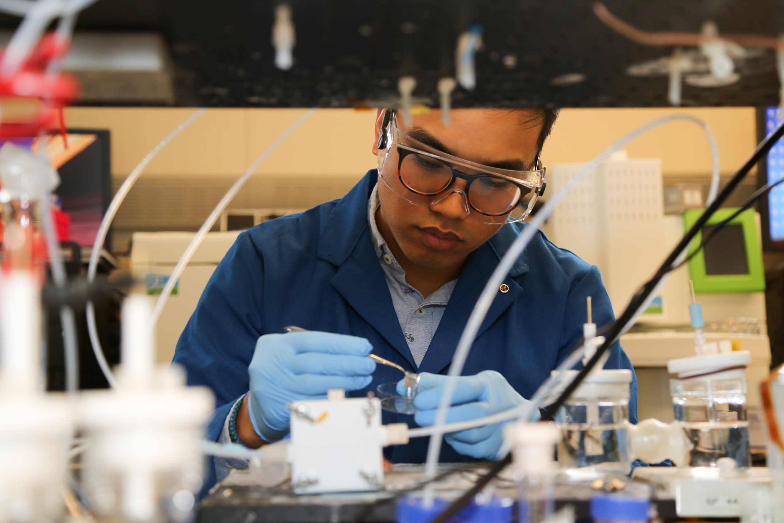 a man working at a lab