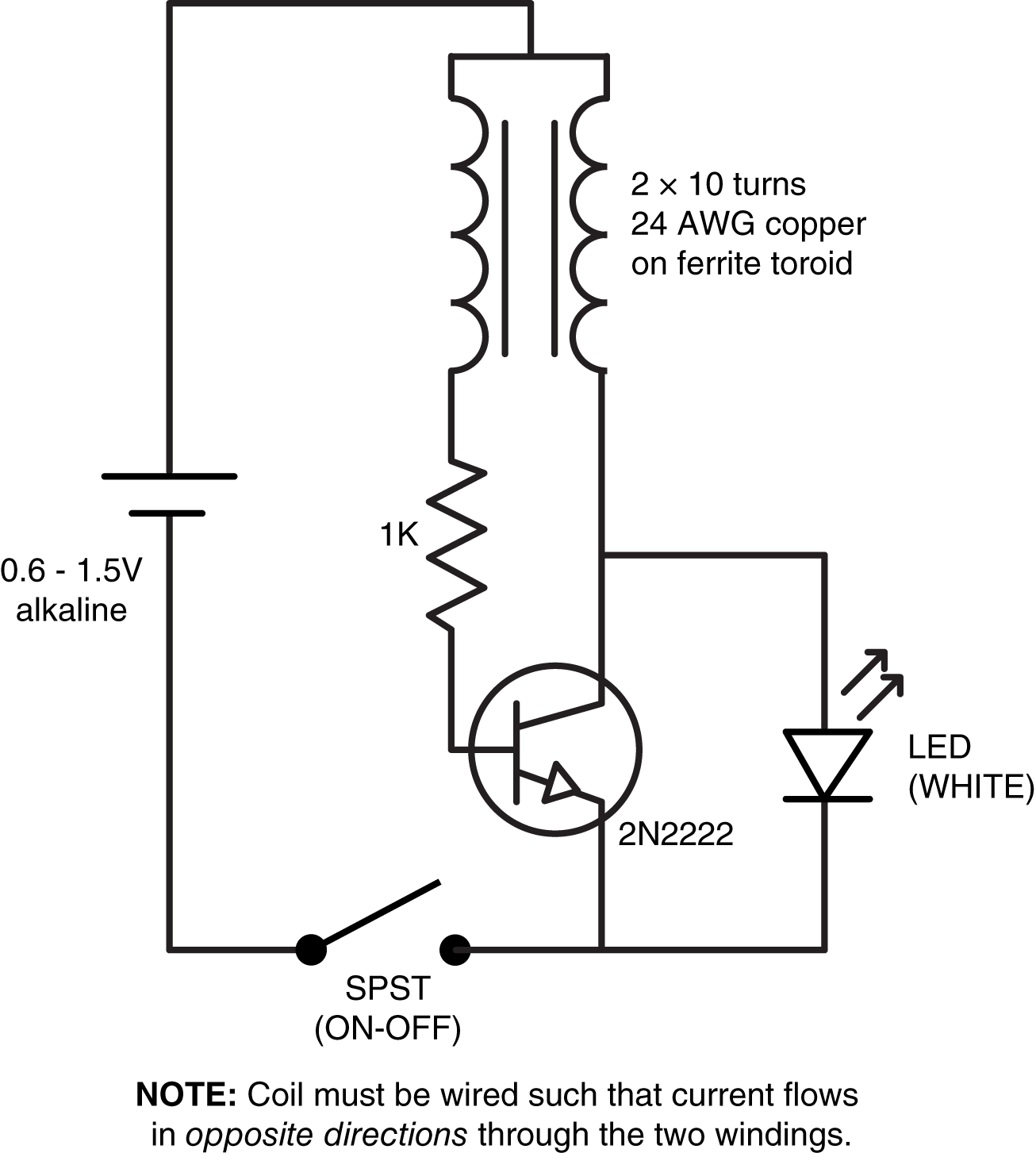 Joule Thief Schematic