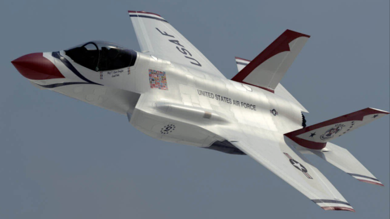 F-35 Joint Strike Fighter Takes On Thunderbirds Stripes