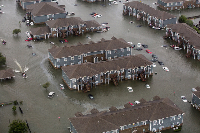 Hurricane flood waters