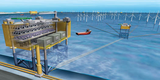 Hundreds of Miles of Wind Farms, Networked Under the Sea