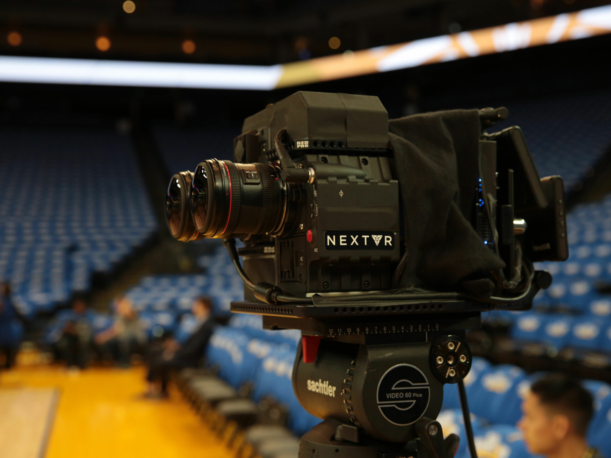 NextVR camera on a basketball court